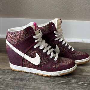 Nike Women's Multicolor High-Top wedge Sneakers Sz 9